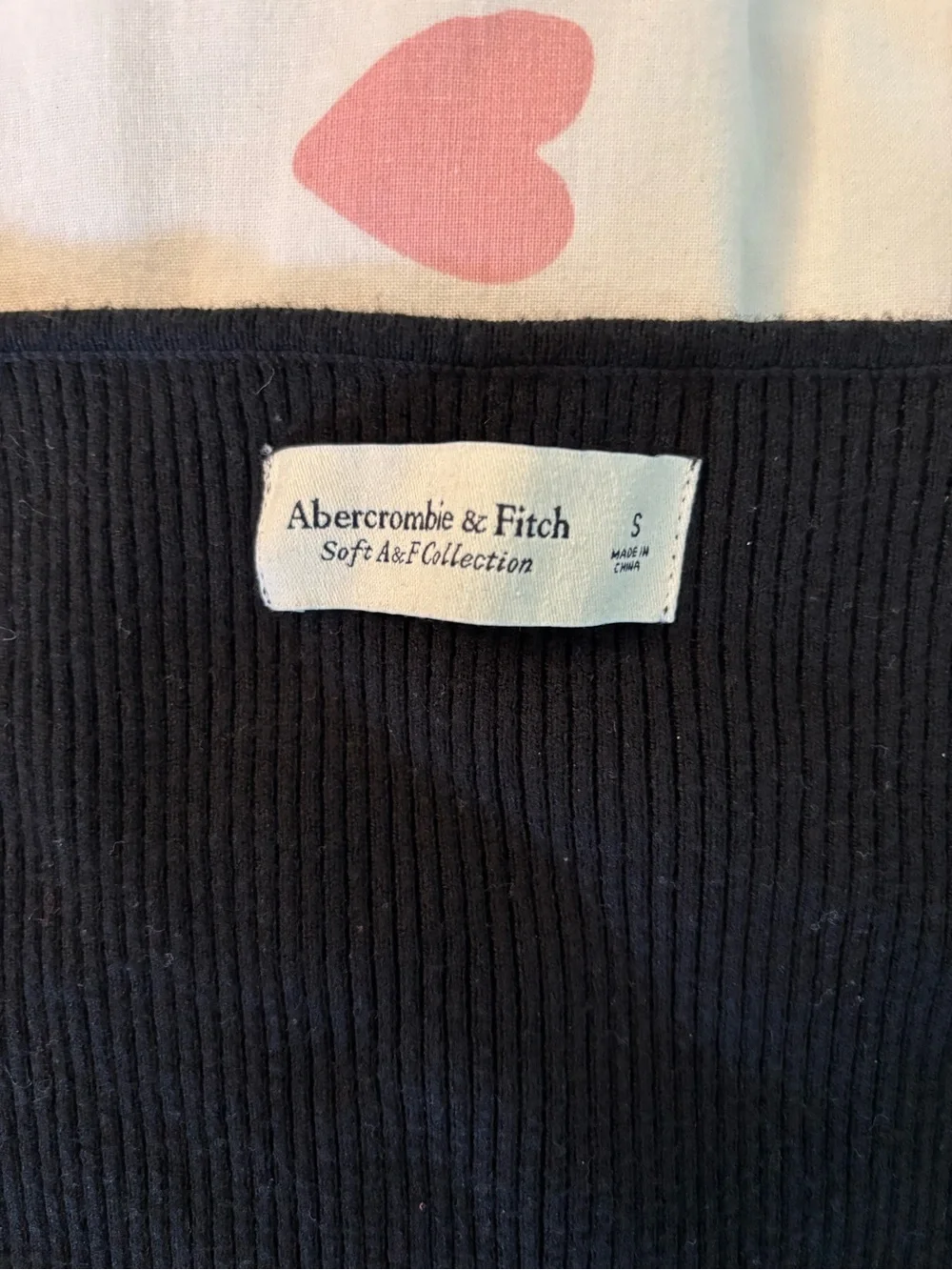 Abercrombie & Fitch Black Ribbed Long Sleeve Sweater